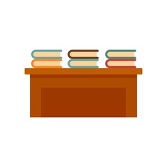 Wall Mural - Library book desktop icon flat isolated vector