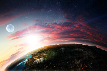 Aufkleber - Image of outer space. . Mixed media