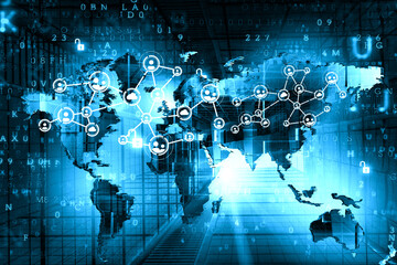 Poster - Social Web Network Background Image