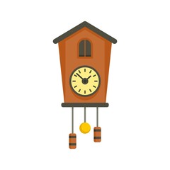 Sticker - Bird pendulum clock icon flat isolated vector