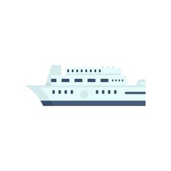 Canvas Print - Old cruise icon flat isolated vector