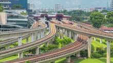Jurong East Interchange Metro Station Aerial Timelapse, One Of The Major Integrated Public Transportation Hub In Singapore