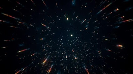 Wall Mural - abstract starburst particles background loop/ 4k animation of an abstract wallpaper background with 