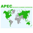 vector map with location of the Asia Pacific Economic Cooperation for your project