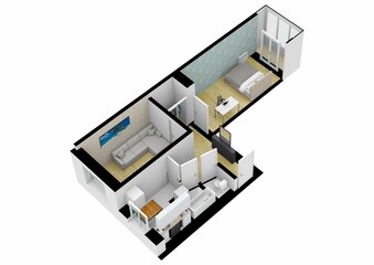 Wall Mural - Floor plan for real estate 3d