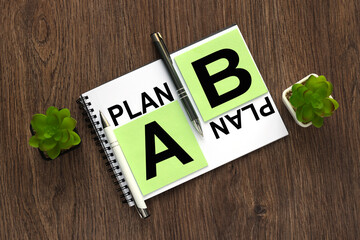 Wall Mural - Plan A and Plan B. Plan A as compared to the plan B