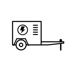 Canvas Print - military generator outline icon. clipart image isolated on white background