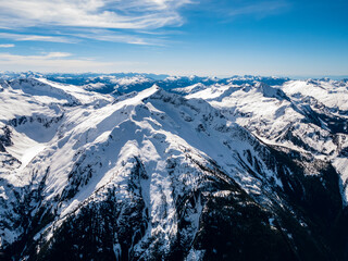 Stock Aerial Photo of Tzoonie Mountain Sunshine Coast  , Canada