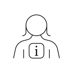 Sticker - User information icon design isolated on white background