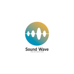 Wall Mural - Sound waves vector illustration