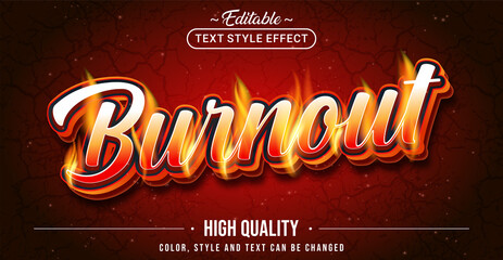 Fototapete - Editable text style effect - Burnout text style theme.