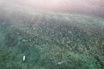 Canvas Print - aerial view of pulau mabul. mabul is a beautiful small island located on the east coast of sabah