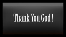 Thank You God Bible Word With Black Color Background
