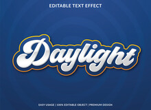 Daylight Text Effect Template Design With Bold And Abstract Style Use For Business Logo And Brand