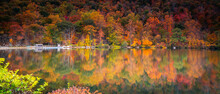 Beautiful Autumn View In Bear Mountain State Park