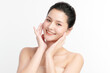 © kitthanes - Beautiful young asian woman with clean fresh skin on white background, Face care, Facial treatment, Cosmetology, beauty and spa, Asian women portrait.