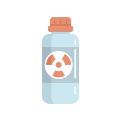 Poster - Atomic bottle icon flat isolated vector