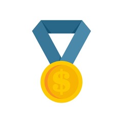 Poster - Product manager gold medal icon flat isolated vector