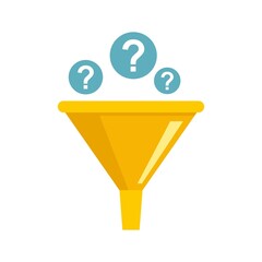 Wall Mural - Sociology funnel icon flat isolated vector