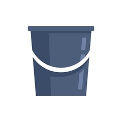 Wall Mural - Cleaning plastic bucket icon flat isolated vector