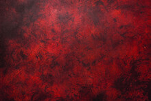 Red Weathered Wall Textured Background With Garnet Tones. Aged Wall.