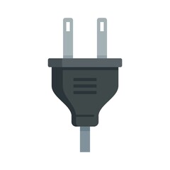 Wall Mural - Electric plug icon flat isolated vector