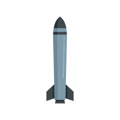 Canvas Print - Missile army icon flat isolated vector