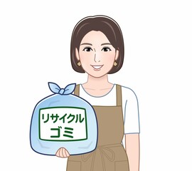 Sticker - エプロンを着けてお母さん