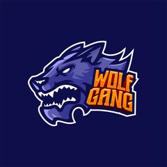 Wall Mural - illustration vector graphic of Wolf mascot logo perfect for sport and e-sport team