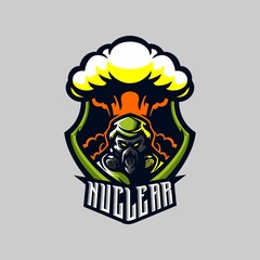 Wall Mural - illustration vector graphic of Nuclear Weapon mascot logo perfect for sport and e-sport team