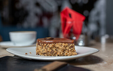 chocolate cake on a plate
