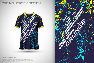 Front racing shirt design. Sports design for racing, cycling, jersey game vector.	
