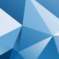 Fototapete - Abstract Blue Triangle Geometric Background, Vector Illustration.