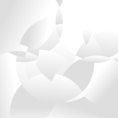 Fototapete - Abstract white and gray gradient background. Modern minimalist design. Vector illustration with simple shapes like circle, square, rectangle. Monochrome light 3d futuristic design