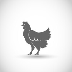 Wall Mural - Chicken vector icon illustration art