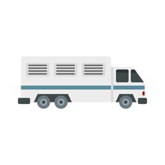 Canvas Print - Prison truck icon flat isolated vector