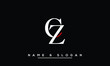 ZC,  CZ,  Z,  C  Abstract Letters Logo Monogram