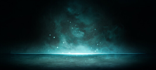 Wall Mural - marvelous background with smoke and lighting cinematic smoky with light blue colors illustrative bac