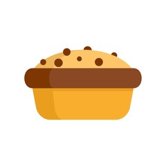 Poster - Apple cake icon flat isolated vector