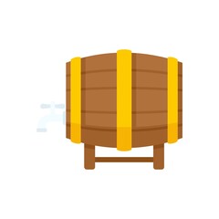 Sticker - Wine barrel icon flat isolated vector