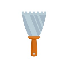 Wall Mural - Putty knife drywall icon flat isolated vector