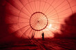 © Felix - preparation inside red hot-air balloon