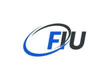 FIU Letter Creative Modern Elegant Swoosh Logo Design
