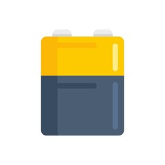 Canvas Print - Power battery icon flat isolated vector