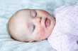 Little girl with atopic dermatitis on face