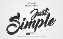 Just Simple Text Effect Handwrite Style. Editable Text Effect.