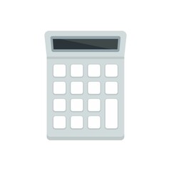 University calculator icon flat isolated vector