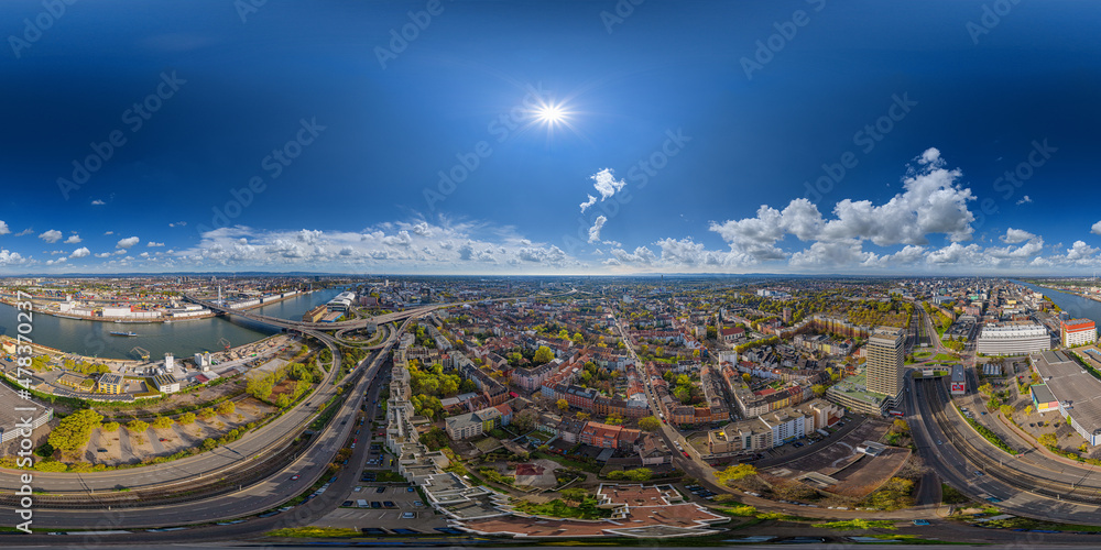 skypano Ludwigshafen Mannheim Germany 360° x 180° vr aerial enviroment
