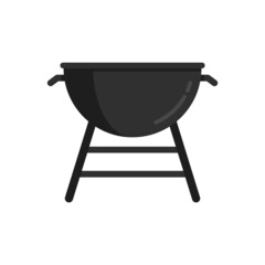 Poster - Cooking brazier icon flat isolated vector