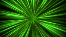 Abstract Green Rays And Lines In 80s Style, Motion Futuristic, Cyber And Retro Style Background